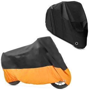 Set: Abdeckplane XXXXL Faltgarage schwarz + Abdeckplane XXXL Faltgarage schwarz-orange_1
