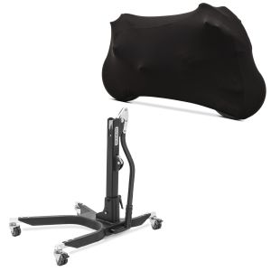 Set: Zentralständer ohne Adapterplatte in matt Motorradheber Power-Classic + Motorradabdeckung Indoor M-L Stretch Garage in schwarz