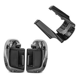 Set: Beinschild für Harley Touring Modelle 2014-2020 schwarz + Kotflügelverlängerung hinten für Harley Touring 14-20_1