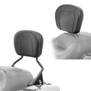 Set: Fahrer Rückenlehne für Harley Davidson Touring Modelle 1997-2020 + Sissybar für Harley Davidson Touring Modelle 09-20 in schwarz_1