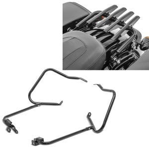 Set: Gepäckträger passend für Harley Davidson Touring 09-24 Craftride abnehmbar in schwarz + Kofferträger passend für Harley Davidson Touring 14-24 mit Schutzbügel schwarz Craftride