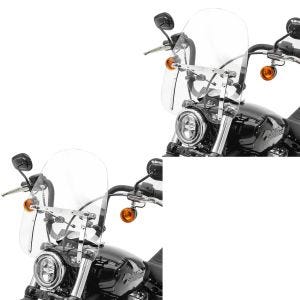2x Windschild für Kawasaki Vulcan 900 Classic / Custom / EN 500 Craftride CW1 klar Spar-Set_1