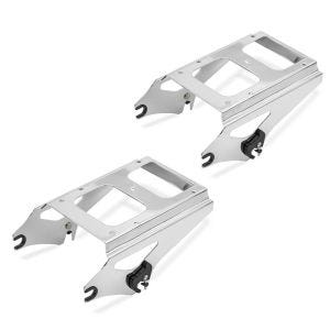 2x Support de Montage pour bagages compatible avec Harley Davidson Touring 09-13 chrome Craftride Set Discount