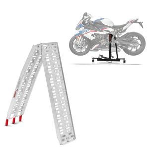 Set: Zentralständer BMW S 1000 RR 19-21 Motorradheber Power-Evo + Auffahrrampe bis 340 kg Alu-I klappbar_1