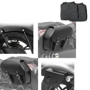 Set: Satteltasche für Honda Rebel 500 17-21 mit Halter rechts Fargo 13l + Satteltasche mit Halter für Honda Rebel 500 17-20 Fargo 13l links_1