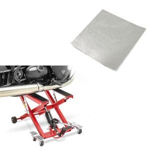 Set: Hebebühne Mid-Lift XL Motorradheber bis 500kg in rot + Hitzeschutzfolie selbstklebend fürs Hitzeschutz 50x50cm_1