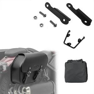 Set: Sacoche Cavalière Lateral et support compatible avec Yamaha XV 950/R 14-20 droit + Kit de relocalisation des clignotants compatible avec Yamaha XV 950/R 14-20 