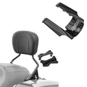 Set: Sissybar für Harley Touring Modelle 09-21 in schwarz + Kotflügelverlängerung hinten für Harley Touring 14-21_1