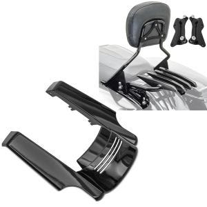 Set: Sissybar + Gepäckträger XB für Harley Davidson Road Glide Special 15-19 schwarz Craftride + Kotflügelverlängerung hinten für Harley Road Glide Special 15-21 Craftride_1