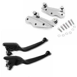 Set: 4-Punkt-Montagekit für Harley Davidson Touring Modelle 2009-2013 chrom Craftride + Bremshebel und Kupplungshebel Set Broad Harley Davidson Street Glide 08-13 schwarz Craftride_1