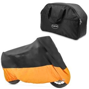 Set: Abdeckplane Harley Road Glide Special / Ultra Craftride XXXL schwarz-orange + Innentasche Topcase für Harley Road Glide Special 15-21 Craftride MT5_1