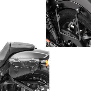 Set: Satteltaschenhalter für Honda Rebel 500 17-20 links Satteltaschen Abstandshalter Craftride + Satteltasche Honda Rebel 500 Craftride Arizona 3Ltr rechts in schwarz_1