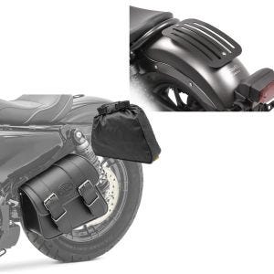 Set: Satteltasche Honda Rebel 500 Montana Craftride 8Ltr links in schwarz + Gepäckträger für Honda Rebel 500 17-20 Solo Rack L1 Gepäckbrücke Craftride_1