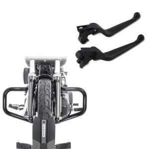 Set: Sturzbügel Mustache für Harley Davidson Dyna Fat Bob 08-17 schwarz Craftride + Bremshebel und Kupplungshebel-Set Grip für Harley Davidson Dyna Fat Bob 08-17 schwarz Craftride_1