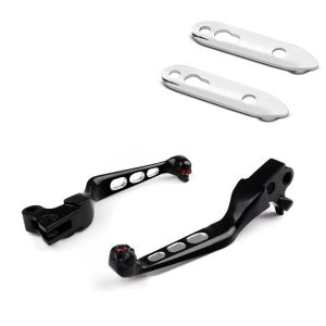 Set: Bremshebel und Kupplungshebel Set Edge Cut Harley Davidson Dyna Street Bob 06-17 schwarz Craftride + Blinkerverlegung für Harley Dyna Street Bob 06-17 Blinker hinten Versatz Kit Craftride chrom_1