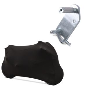 Set: Adapterplatte für ConStands Power Yamaha YZF-R1 04-06 + Motorradabdeckung für Yamaha YZF-R1 / YZF-R3 Craftride Indoor M-L schwarz_1