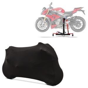 Set: Zentralständer BMW S 1000 R 14-16 Motorradheber ConStands Power-Evo + Motorradabdeckung für BMW R 850 R / S 1000 R / RR Craftride Indoor M-L schwarz_1