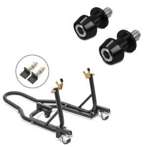 Set: Béquille d'Atelier arriere aide au Rangement Mover 2 ConStands noir mat + Diabolos Motea Assen M8 noir