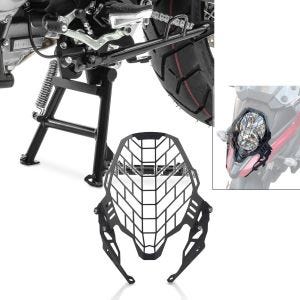 Set: Hauptständer mit ABE ConStands sw mit Scheinwerfergitter Frontscheinwerfer passend für Suzuki V-Strom 650 / XT 17-24 Motoguard SG1