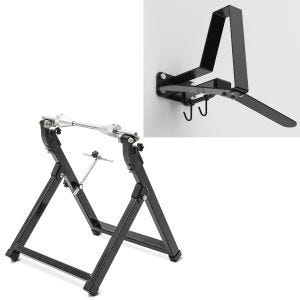 Set: Équilibreuse pneu moto WU-2 équilibreuse de roues noir ConStands avec Vestiaire Motard WH2 noir