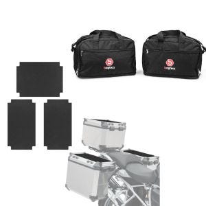 Set: Alukoffer Innentaschen passend für BMW F 650 GS 08-12 Koffer Taschen Bagtecs MS1 mit Aufkleber für Alukoffer ADX 3tlg Leder