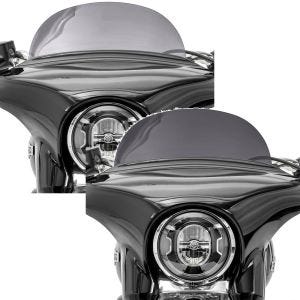 Set: Pare-brise compatible avec Harley Davidson Sport Glide 18-24 Craftride M saute vent fumé clair + Pare-brise compatible avec Harley Davidson Sport Glide 18-24 Craftride M saute vent fumé foncé