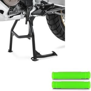 Set: Béquille centrale compatible avec Honda Africa Twin 1100 20-24 Constands avec Levier de pardessus et le vert