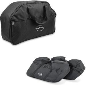 Set: Innentasche Topcase Craftride MT5 passend für Harley Davidson King Tour Pak 94-24 + Koffer Innentaschen passend für Harley Davidson Touring 94-24 für Seitenkoffer Craftride SP4