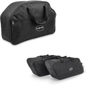 Set: Innentasche Topcase Craftride MT5 passend für Harley Davidson King Tour Pak 94-24 + Koffer Innentaschen passend für Harley Davidson Touring 94-24 Craftride BG1 Paar