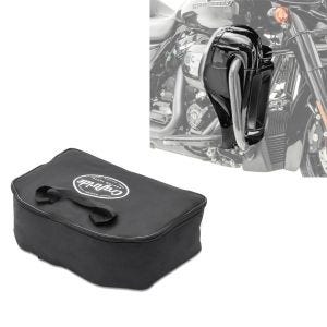 Set: Innentasche passend für Harley Davidson King Tour Pak Topcase 93-24 Craftride + Beinschild passend für Harley Davidson Touring Modelle 14-24 Craftride belüftet schwarz