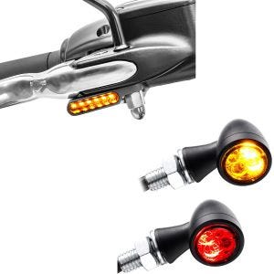 Set: LED Clignotants pour guidon + Clignotant LED TX1 avec feu stop et feu arrière
