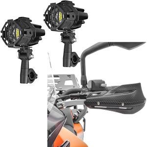 Set: LED Zusatzscheinwerfer S22X + Handprotektoren Enduro Universal