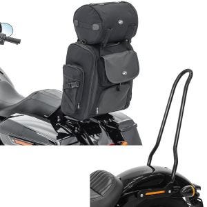 Set: Sissybar Tasche SXL + Sissybar passend für Chopper / Custombikes 18-24 Tampa