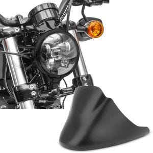 Set: Phare LED 5,75" + Sabot moteur compatible avec Harley Davidson Sportster 04-20 CP4 mat