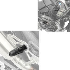 Set: Auspuff Sturzpad CP4 + Sturzbügelschutz 22-28mm Schutzbügel Sturzpads Protektoren