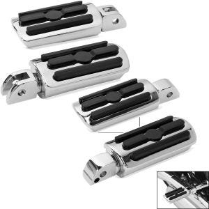 Set: Fahrer Fussrasten + Sozius Fussrasten passend für Harley Davidson Softail 18-24 SF5