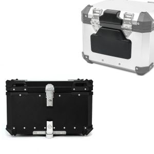 Set: Rückenpolster passend für BMW Alu TP Sozius Rückenlehne RL2 + Alu Top Case XB65 65 Liter