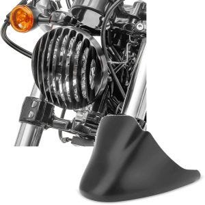 Set: Scheinwerfer Grill + Bugspoiler passend für Harley Davidson Sportster 04-20 Motor Spoiler CP4 matt