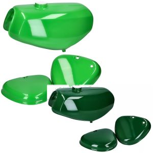 Set: Tank / Benzintank + Seitendeckel passend für Simson S51 / S70 grün-dunkel grün