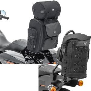 Set: Sissybar Tasche + Sissybar Tasche passend für Chopper und Cruiser Hecktasche DB4