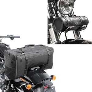 Set: Werkzeugrolle Elgin 2,4Ltr passend für Chopper Bobber Caferacer und Scrambler + Hecktasche SQ1 Soziustasche