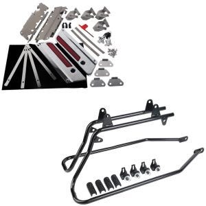 Set: Scharnier passend für Harley Davidson Touring 94-17 Harte Satteltaschen + Seitenkoffer-Träger