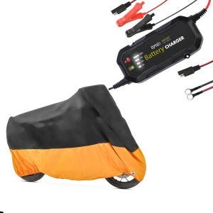 Set: Housse XXXL Bache imperméable + Chargeur de batterie BC2 entièrement automatique 12V / 1.500mA