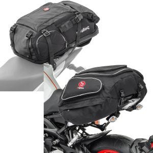 Set: Sac à dos moto HX5 45Ltr avec porte-casque + Moto Sacoche de selle