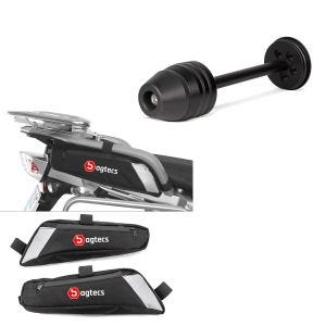 Set: Sturzpad Hinterachse TW1 Crash Pad hinten passend für BMW R 1250 GS / R 1200 GS LC + Werkzeugtasche hinten