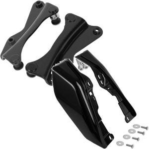 Set: 4-Punkt Montagekit passend für Harley Davidson Touring 14-24 Anbausatz + Windabweiser für Wärme Windschutz WA3