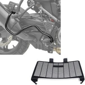 Set: Protection d'échappement compatible avec Harley Davidson Pan America 1250 / Special 21-24 EP1 + Protection de radiateur
