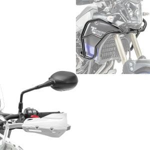 Set: Protège guidon Enduro XD4 blanc + Pare carter haut XL compatible avec Yamaha Tenere 700 19-24