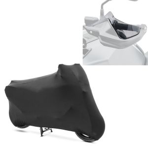 Set: Housse moto XL-XXL Indoor + Protège main extension compatible avec BMW R 1200 GS 13-18 fumé clair