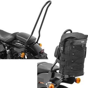 Set: Sissybar Tampa + Sissybar Tasche passend für Chopper und Cruiser Hecktasche DB4